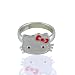 Hello Kitty Sterling Silver Red Enamel Ring. Size 4
