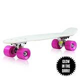 22 EightBit Banana Skate Board - Retro Skateboard Glow-in-the-Dark - Kryptonite/ Punch