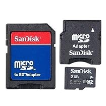 SanDisk 2GB MicroSD Card with SD & MiniSD Adapters (SDSDQ-2048, BULK package)
