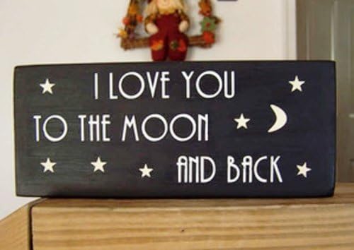 I Love You to the Moon and Back - Designed and Handmade in the USA By CreateYourWoodSign