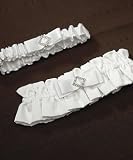 Pure Elegance in Wedding White Two Piece Bridal Garter Set - Keepsake and Toss Garter per package