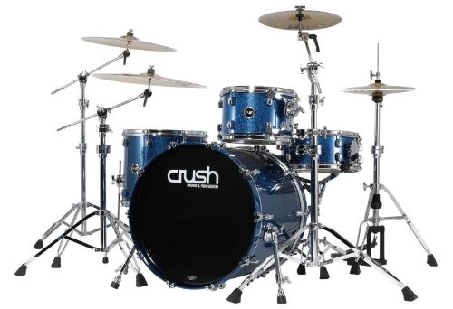 Crush Sublime Tour Maple 4 Piece Drum Set, Shell Pack, Blue Sparkle, SMT428608