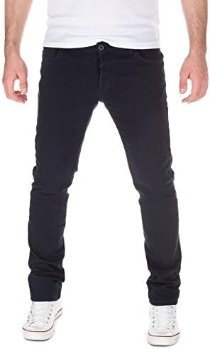 Woosah Mens Jogger Chinos Pants - Slim Fit Trousers , navy (3001), W31