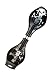 Street Board - Street Surfing Casterboard - Black w/ Skull Design