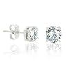 Sterling Silver Cubic Zirconia Round Stud Earrings