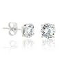 Sterling Silver Simulated Diamond CZ round Stud Earrings