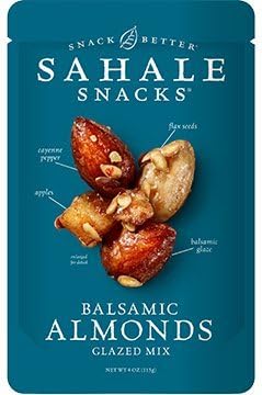 Sahale Snacks All Natural Glazed Nut Blend Variety Pack 4 Oz Each (BALSAMIC ALMONDS (6 PACKS))