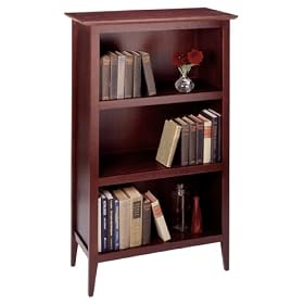 Winsome 92348 Espresso Beechwood Shelf Bookcase 3-tier Toscana