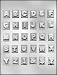 LETTERS A-Z ON A 1 BASE CHOCOLATE MOLD