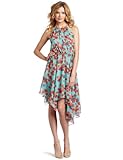 Jessica Simpson Womens Sleeveless Gathered Scarf Dress