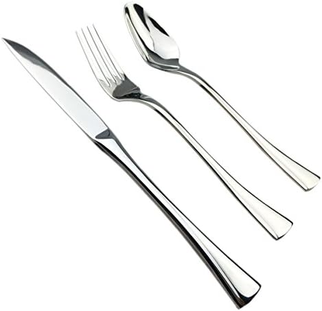 EGOBASIC Exquisite Flatware Set 18/10 Stainless Steel Flat Tableware Cutlery Set 12-Piece, Service for 4