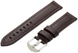 Hadley-Roma Men's MSM905RB-200 20-mm Brown Genuine Leather Watch Strap
