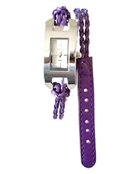 Dark Purple Petite Adult Women, and Teen girls Bracelet Wrap Watch 6" to 7"