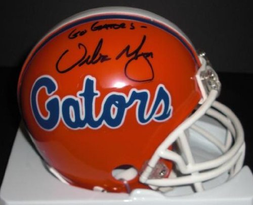 Urban Meyer Autographed Florida Gators Mini Helmet with 