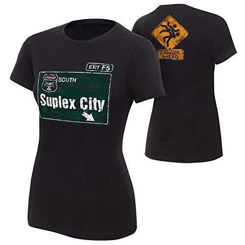 Official WWE Authentic Women s Brock Lesnar "Suplex City" T-Shirt X-Large Grey