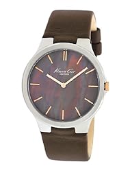 Kenneth Cole New York Womens KC2705 Slim Round Analog Brown Dial Watch
