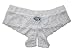 Trixx Intimates Women's Open Crotch Boyshorts Panty Thong White Medium