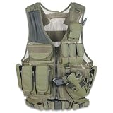 Tactical Crossdraw Vest w/Pistol Belt--OD GREEN (Olive Drab)
