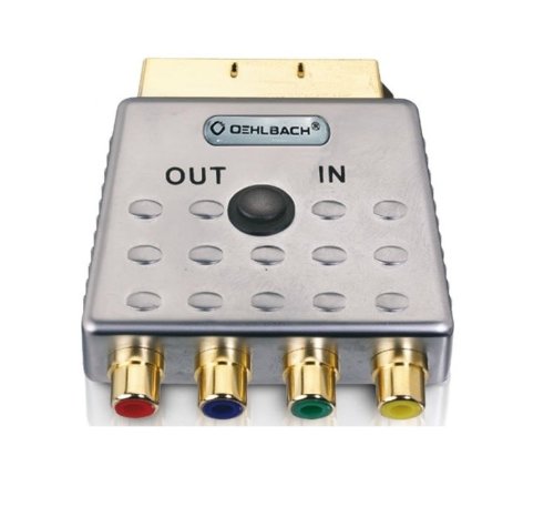 OEHLBACH XXL Adaptor: Scart-  4*RCA:RGB+Sync/ YUV. Bi-direc.. Colour: Silver. STAR RATING : 5.
