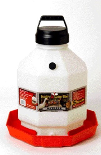 Miller Manufacturing PPF5 5-Gallon Plastic Poultry Waterer, Red
