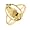 10k Yellow Gold Praying Hands Ring w/ Diamond Accent, Size 7