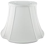 American Pride Lampshade Co. 01-78091517 Oval Soft Tailored Lampshade, Shantung, White