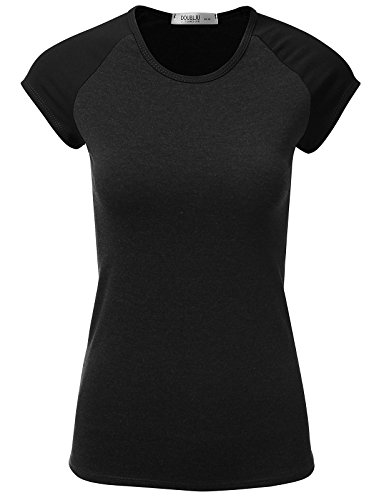 JJ Perfection Women's Short Sleeve Slim Fit Baseball Jersey Raglan T-Shirt