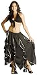 Black Petal Skirt with Silver Sequins