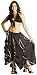 Black Petal Skirt with Silver Sequins
