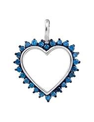 0.52CTW-DIA HEART PENDANT