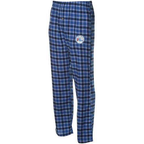 Philadelphia 76ers Royal Blue-Black Plaid Match-Up Pajama Pants (Large)