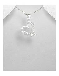 Heart CZ Pendant Necklace In 92.5 Sterling Silver