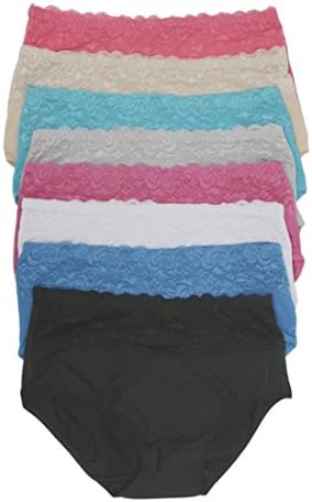 Kristie 12 Pack Lace Band Plus Size Panties