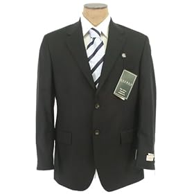 Ralph Lauren Mens Single Breasted 2 Button Black Wool Blazer Sport Coat Jacket - Size 42S by Ralph Lauren