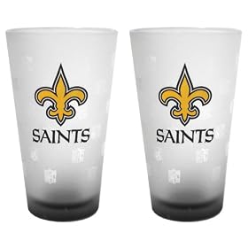 New Orleans Saints Frosted Pint Glass (16-Ounce, Set of 2)