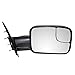 Brock Replacement Passenger Manual Side Tow Mirror 7x10 Flip-Up Textured Black Compatible with 2002-2008 1500 2003-2009 2500 2003-2010 3500 Pickup Truck 55077492AN