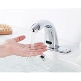 LAYKOR Automatic Touch-Free Lavatory Bathroom Sink Sensor Faucet, Chrome