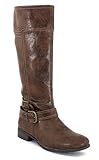 Nine West Sassy Tran High Shaft Boot (Little Kid/Big Kid), Brown, 1 M US Little Kid