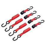 TEKTON by MIT 6217 6-Foot by 7/8-Inch Cam Buckle Tie Downs, 4-pc.