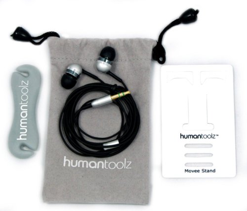 Human Toolz Sound Budz XST In-Ear Sound Isolating Headphones with Mic Bundle (Silver)