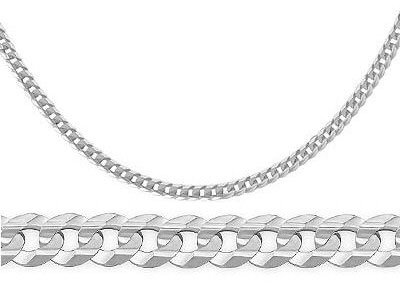 Cuban Necklace White Solid Chain
