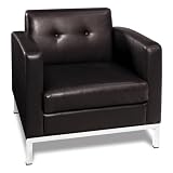 Avenue Six Wallstreet Armchair.  Espresso Faux Leather