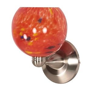 Nuvo Lighting 60 707 Halogen Wall Fixture 1-Light with Molten Lava Sphere Shade by Nuvo