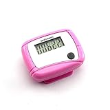 LCD Screen Step Counter Pedometer Clip Weight Calorie Loss For Walk Running Pink