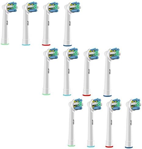 Replacement Brush Heads Compatible with Oral-B Electric Toothbrush - Model EB-25A Floss Action Works with all Oral B Brush Handles (except for Sonic models) (12)