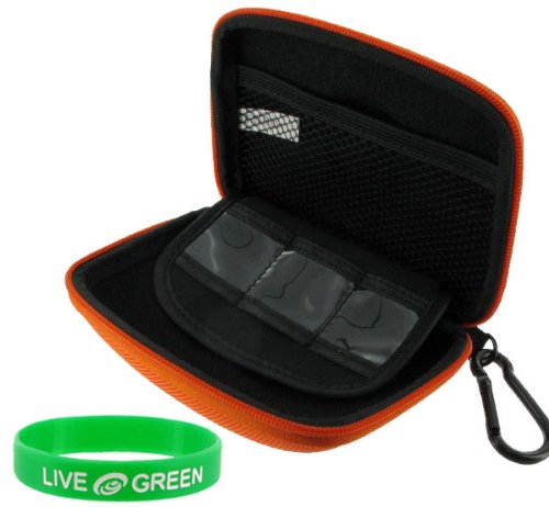 Nylon Hard Shell Cube (Orange) GPS Case for Garmin nüvi 205W 4.3-Inch