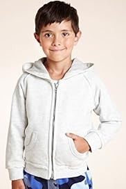 Cotton Rich Marl Hooded Sweat Top