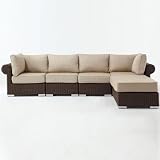 Catalina Wicker Patio Furniture: 5-Piece Sectional