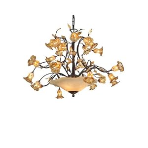 Meyda Tiffany 82760 Bronze Celestial Bouquet Traditional Classic Twenty-Seven Light Up...