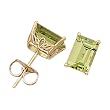 14kt Yellow Gold Peridot Scroll Fancy Earrings